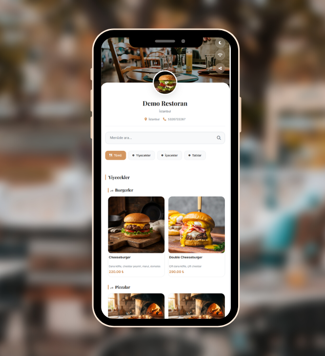 ClickMyMenu Mobile App Dashboard